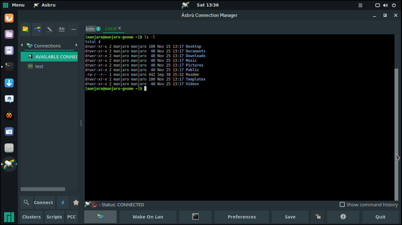 Ásbrú Connection Manager on Arch/Manjaro.